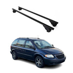 Dachträger Grundträger für Dodge Caravan 1996-2007 75kg Stahl Schwarz 2 tlg
