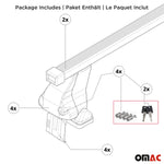Menabo Dachträger Grundträger für VW Touareg III 2018-2026 Stahl Grau 2tlg
