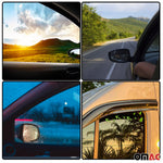 4x Windabweiser Regenabweiser für Isuzu D-Max 2019-2026 Acryl Dunkel