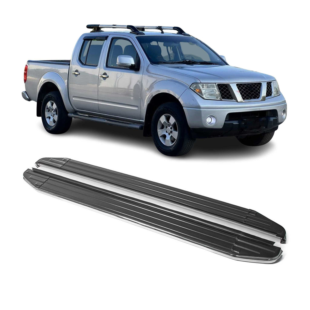 Trittbretter Seitenschweller für Nissan Navara 2005-2015 ABE Alu