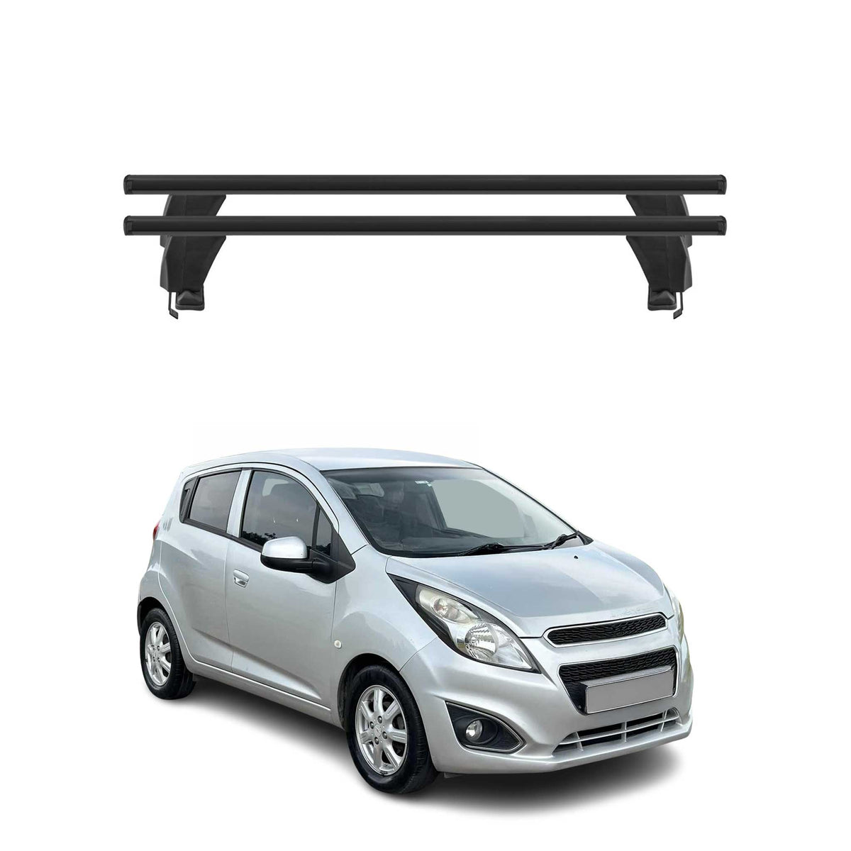 Menabo Dachträger Grundtäger für Chevrolet Spark M400 2015-2022 50kg Alu Schwarz