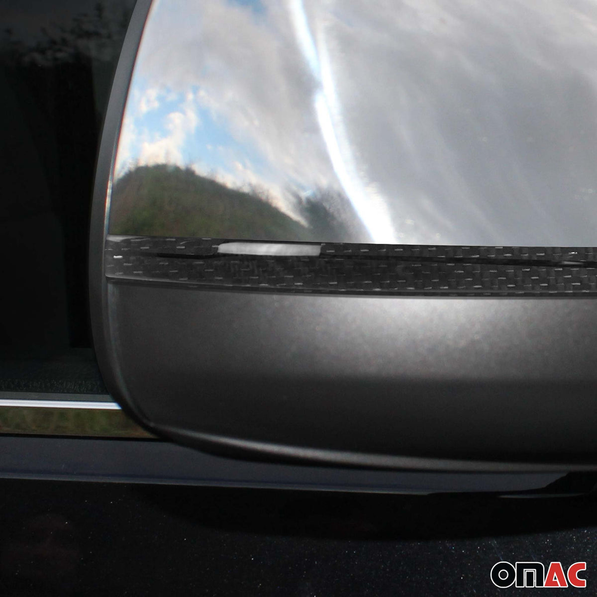 Spiegelkappen Leiste für VW T6 T6.1 alle 2015-24 Kohlefaser Carbon Schwarz 2tlg