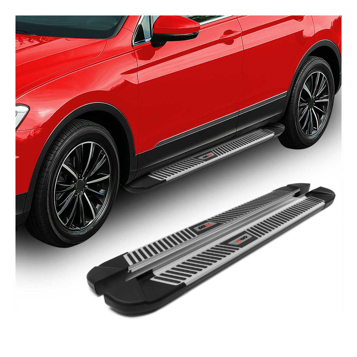 Trittbretter Seitenbretter Seitenschweller für Dacia Dokker 2012-2021 Schwarz