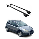 Dachträger Grundträger für Fiat Sedici 2005-2014 75kg Stahl Schwarz 2 tlg