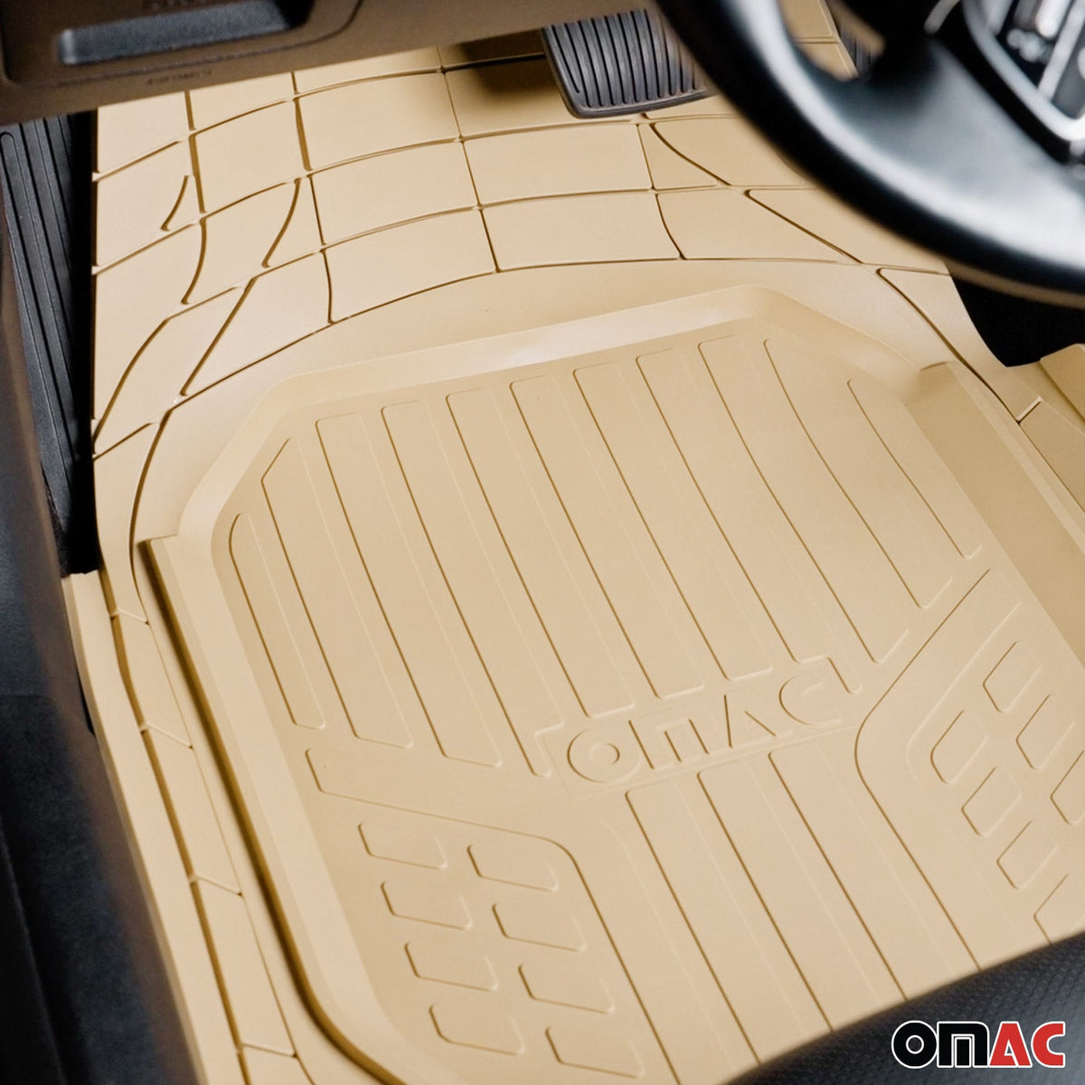Fußmatten Automatten für Mitsubishi Outlander 3D Passform Universal Beige