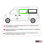 Seitenfenster Schiebefenster für Renault Master 2010-2024 Schwarz Links L1