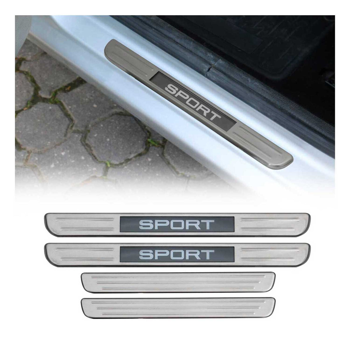 Einstiegsleisten Türschweller Sport für VW Tiguan 2016-2024 Chrom Gebürstet 4tlg