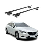 Dachträger Grundtäger für Mazda 6 Kombi 2012-2025 5 tür 90kg Alu Schwarz 2x ABE