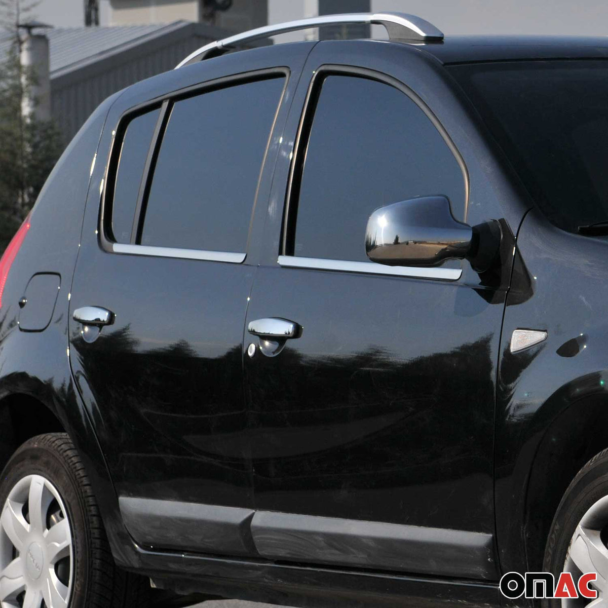 Fensterleisten Zierleisten für Dacia Sandero I 2008-2012 Edelstahl Chrom 4tlg