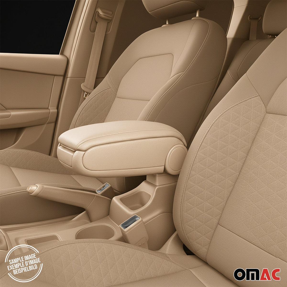 Mittelarmlehne Armlehne Mittelkonsole für Ford Focus 2004-2010 PU-Leder Beige