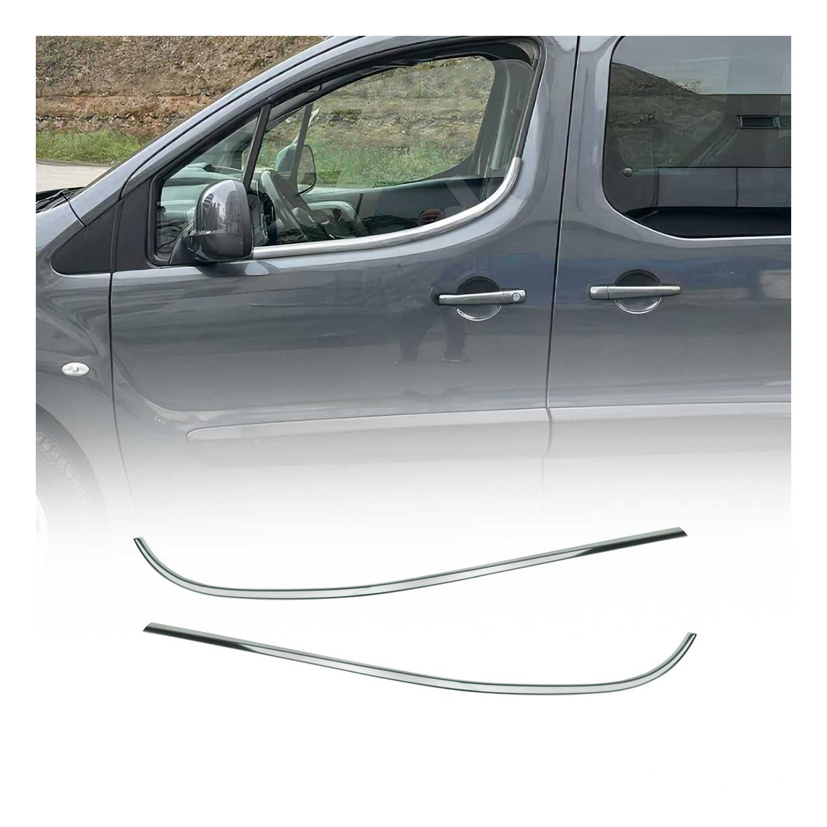Fensterleisten Zierleisten für Citroen Berlingo 2008-2018 Edelstahl Chrom 2tlg