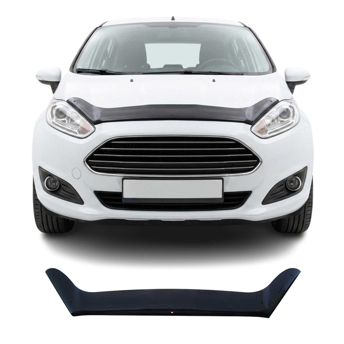 Motorhaube Deflektor Insekten Steinschlagschutz für Ford Fiesta 2013-2021 Dunkel