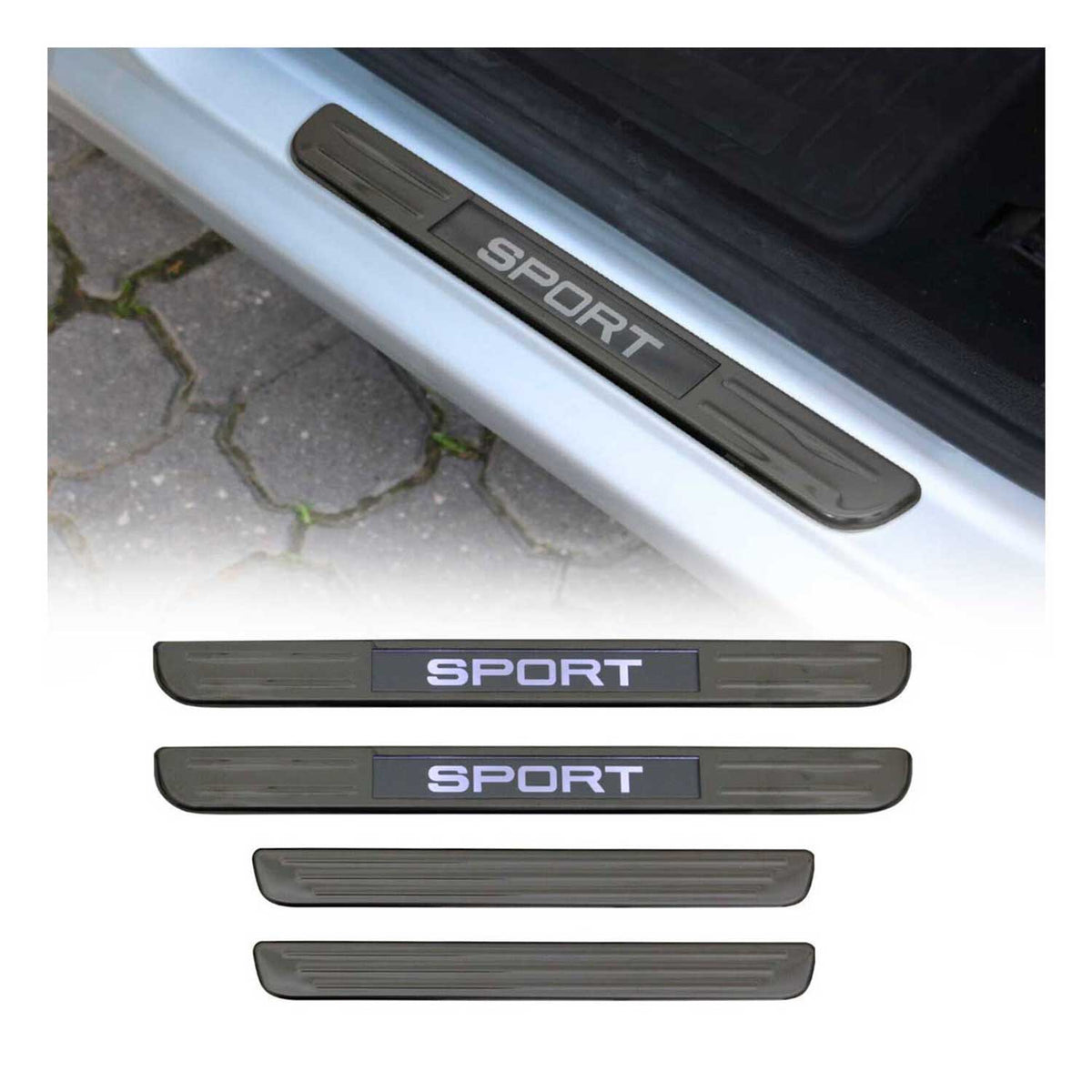 Einstiegsleisten Türschweller Sport für VW Tiguan 2016-2024 Edelstahl Dunkel 4x