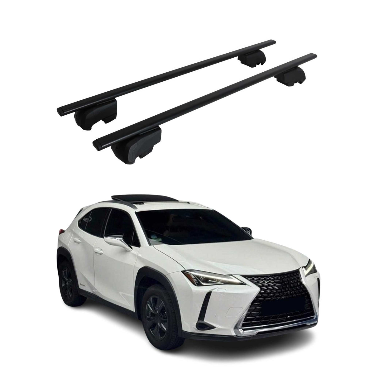 Dachträger Grundträger für Lexus UX 2019-2026 75kg Stahl Schwarz 2 tlg