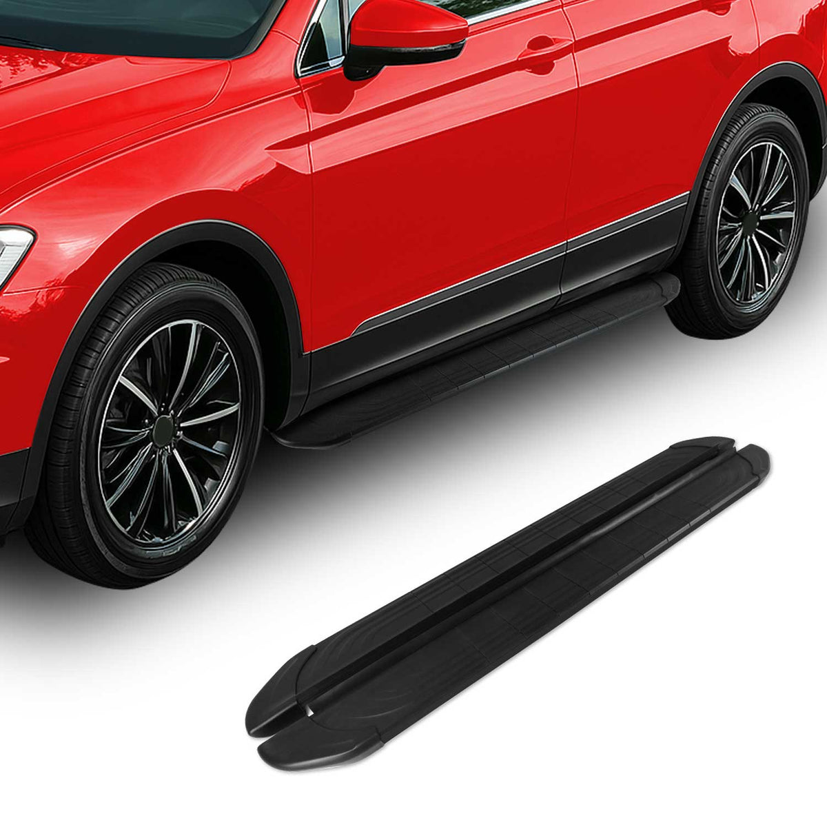 Trittbretter Seitenschweller für Peugeot Bipper 2008-2017 Aluminium Schwarz 2tlg