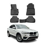 OMAC Gummimatten Fußmatten für BMW X4 F26 2014-2018 TPE Automatten Schwarz