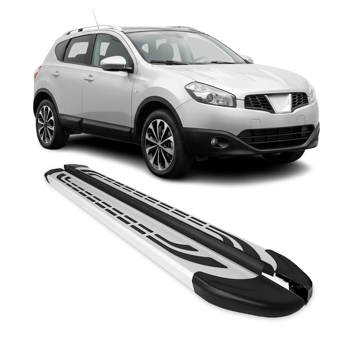 Alu Trittbretter Seitenschweller Seitenbretter für Nissan Qashqai J10 2006-2014
