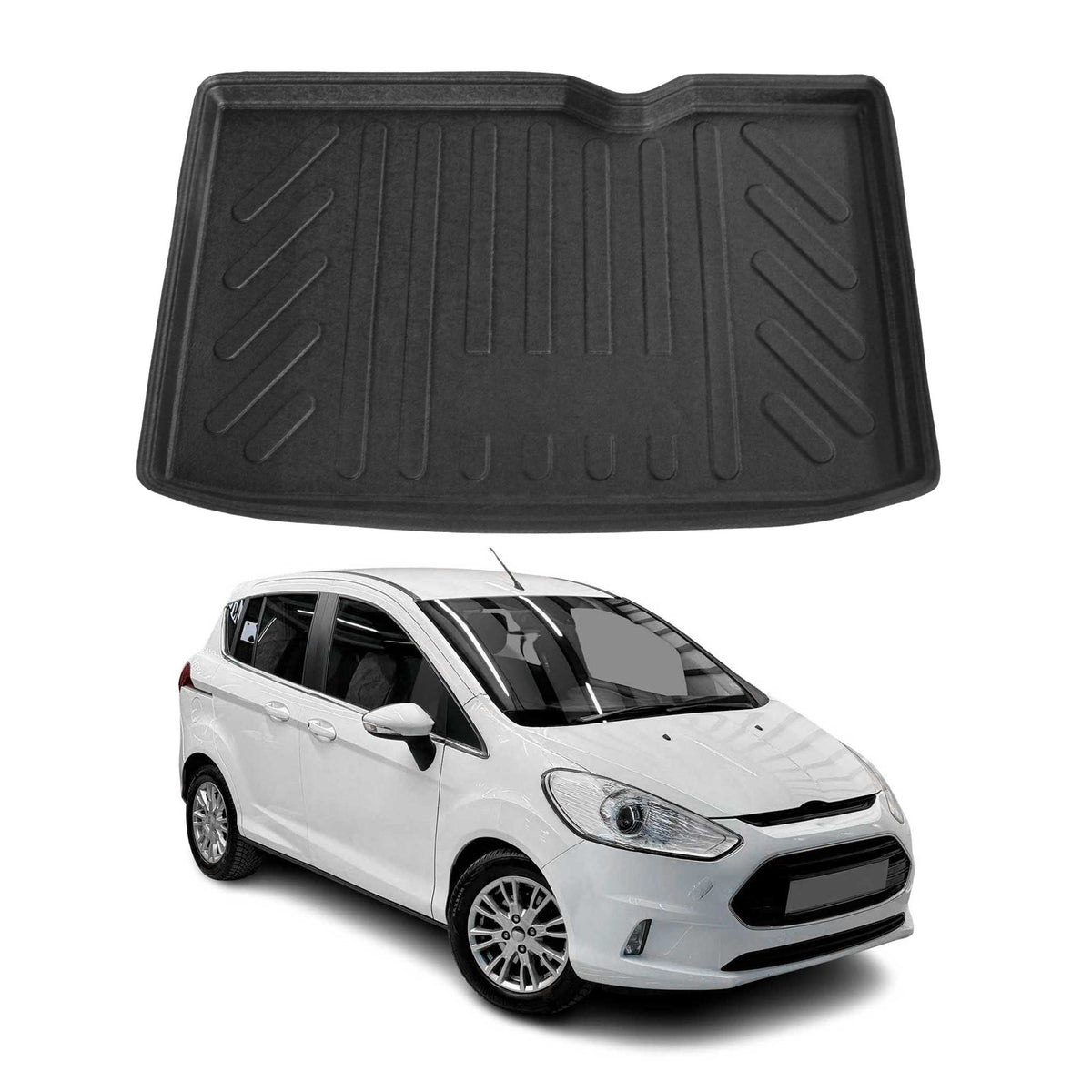 Kofferraumwanne Laderaumwanne für Ford B-Max 2012-2017 Gummi TPE Schwarz