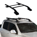 Dachreling & Dachträger Satz für Ford Ranger Double Cab 2007-2012 Alu Schwarz 4x