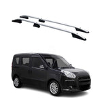 Dachreling Dachträger für Opel Combo D Fiat Doblo 2010-2021 Kurzer Alu Grau