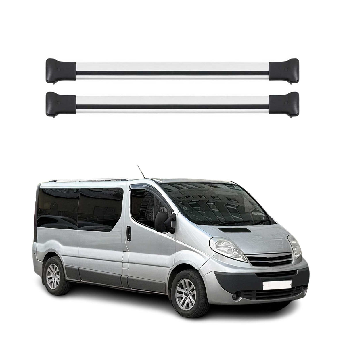 Dachträger Grundtäger für Nissan Primastar 2001-2014 75kg Aluminium Silber 2 tlg