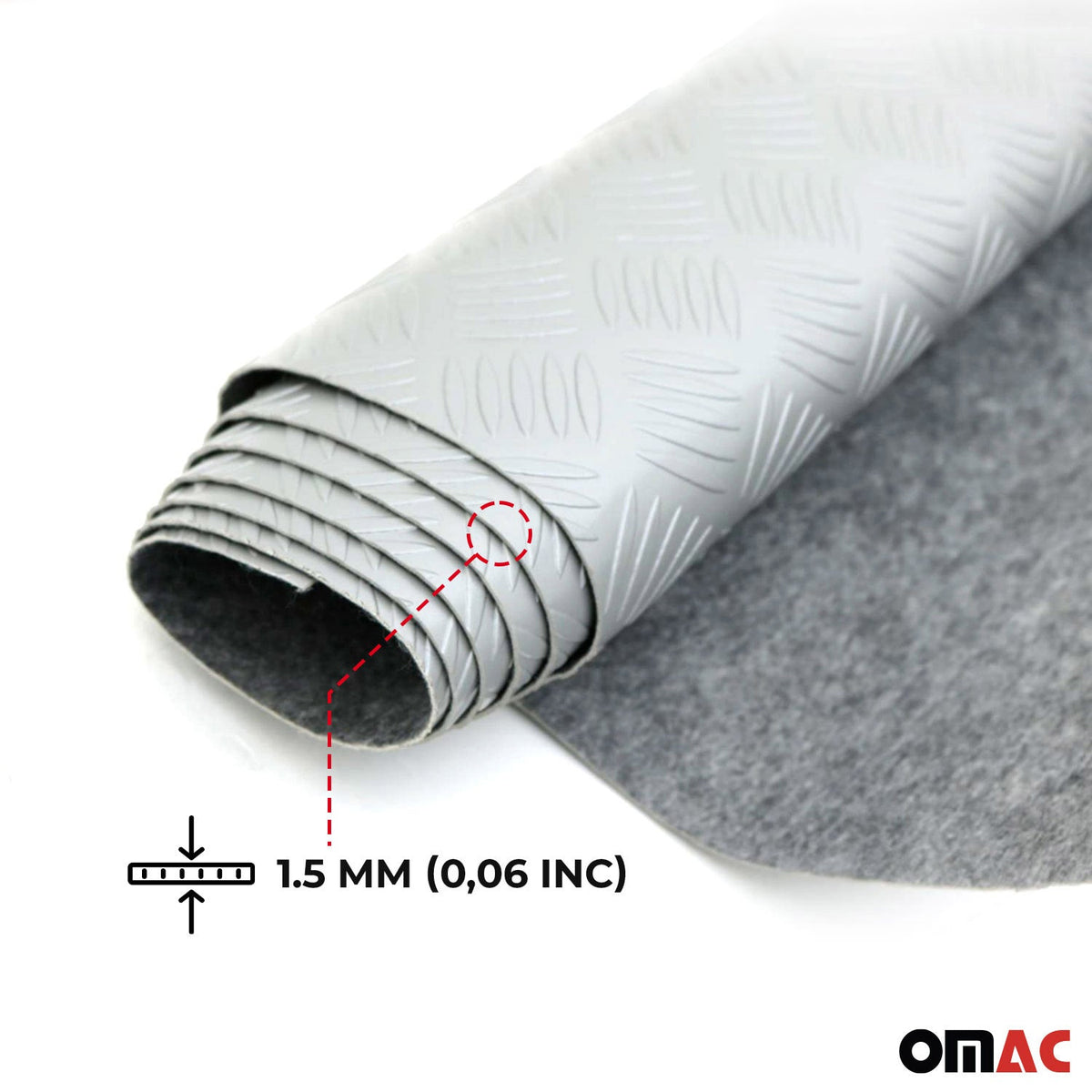 Antirutschmatte Gumimatte Bodenbelag Riffelblech Optik 100 x 200 cm Grau