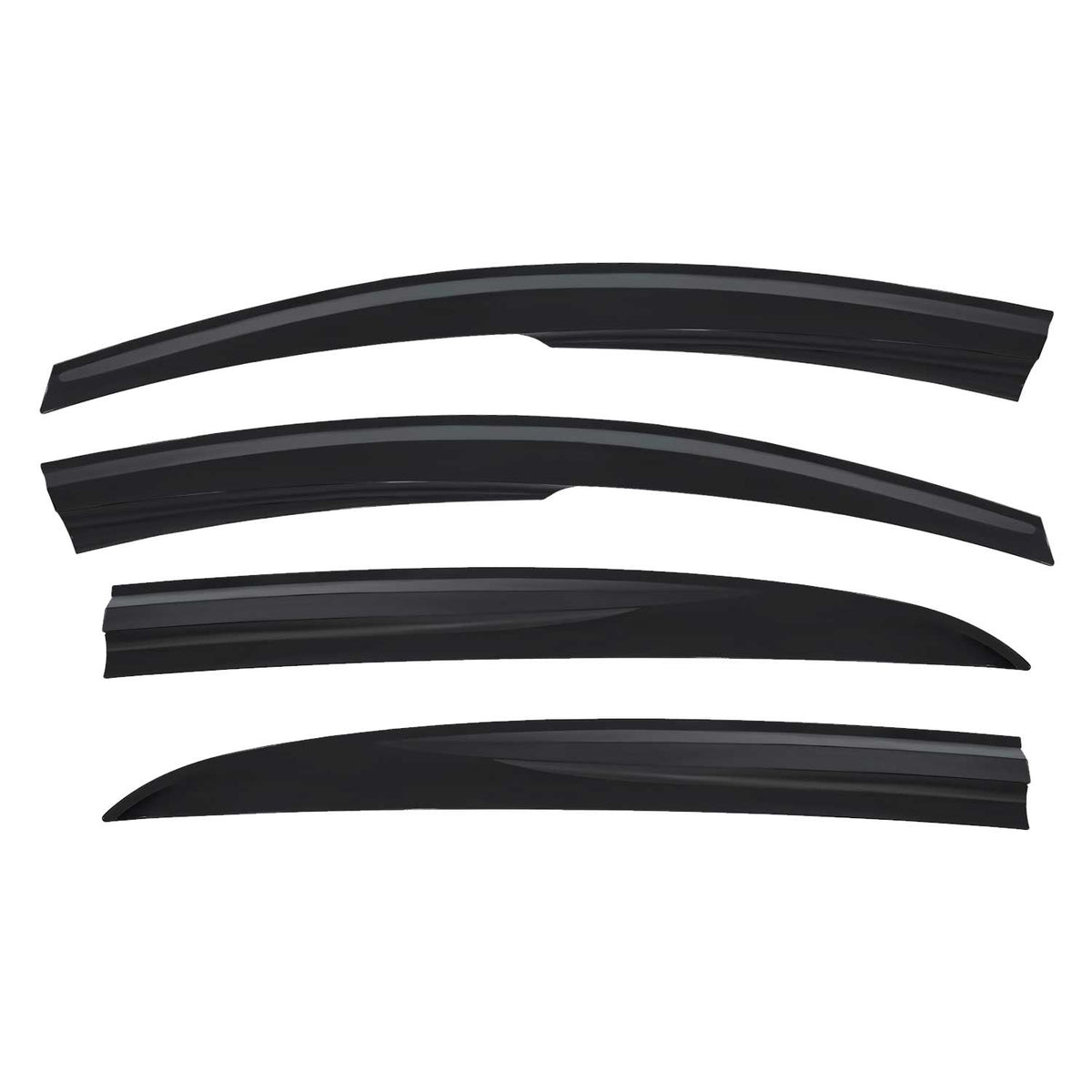 4x Windabweiser Regenabweiser für Renault Megane Stufenheck 2015-2021 Dunkel