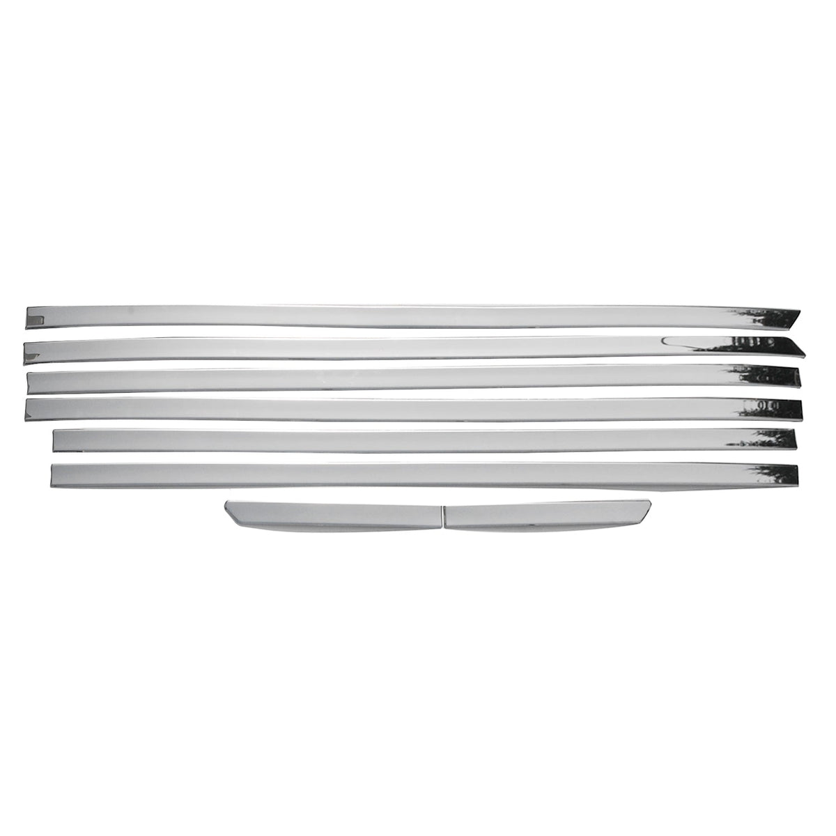 Fensterleisten Zierleisten für Ford Tourneo Custom V362 2013-2023 Stahl Chrom 8x