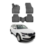 OMAC Gummimatten Fußmatten für Skoda Kodiaq 2016-2024 TPE Automatten Schwarz 4x