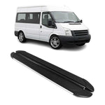 Seitenschweller für Ford Transit 2006-2014 L2 Mitte Aluminium Schwarz Silber