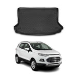 Kofferraummatte Kofferraumwanne für Ford EcoSport PRE-FL 2013-2017 Gummi Schwarz