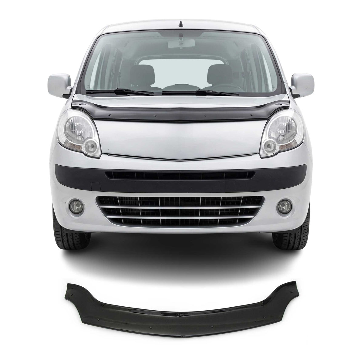 Motorhaube Deflektor Insektenschutz für Renault Kangoo 2008-2014 Dunkel