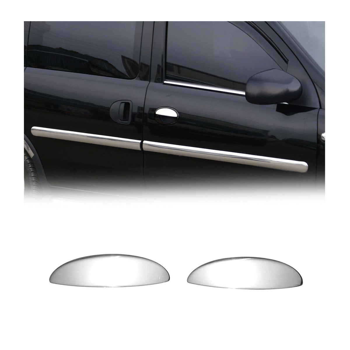Chrom Türgriff Blende für Opel Combo C 2001-2013 Edelstahl 2tlg