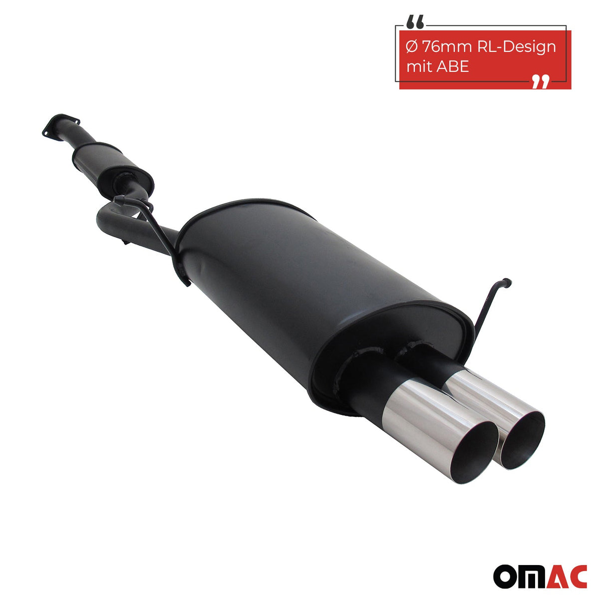 Novus Sportauspuff für BMW E36 Compact 318Ti 2x76mm RL-Design mit ABE