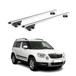 Dachträger Grundtäger für Skoda Yeti 2009-2017 90kg Alu Silber 2 tlg ABE