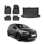 OMAC Fußmatten & Kofferraumwanne Set für Opel Grandland X 2017-2024 Gummi 5x