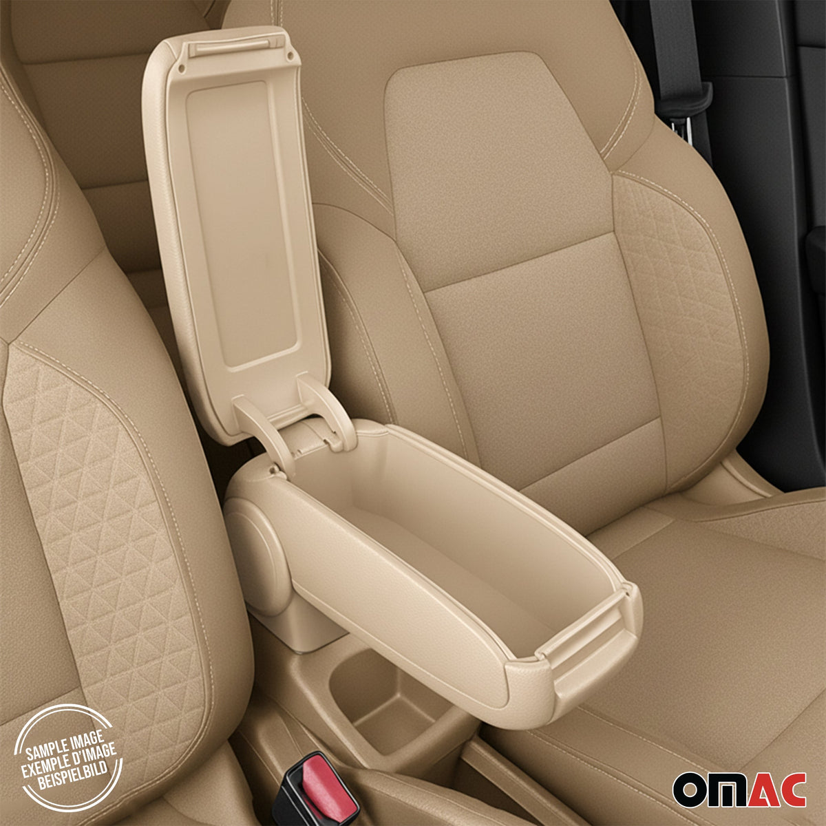 Mittelarmlehne Armlehne Mittelkonsole für VW Jetta 2005-2010 PU-Leder ABS Beige