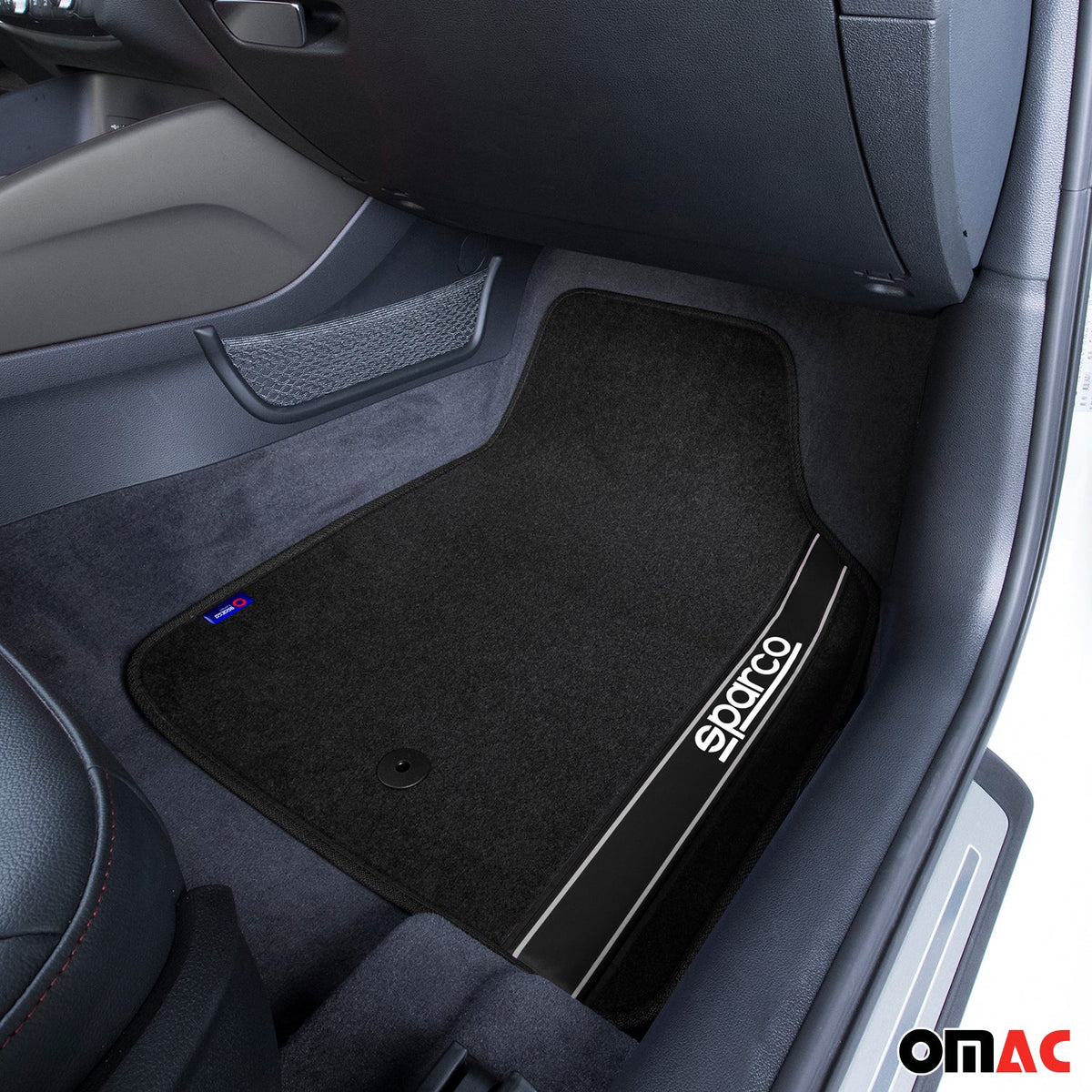 SPARCO Fußmatten Automatten Universal Schwarz Autoteppich Alwettermatten 4 tlg