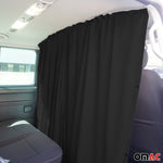 Maß Gardinen für Mercedes Sprinter H3 Fahrerhaus Abtrennung Sonnenschutz Schwarz