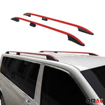 Dachreling für VW T5 T6 Transporter Multivan Caravelle 2003-24 L2 Langer Alu Rot