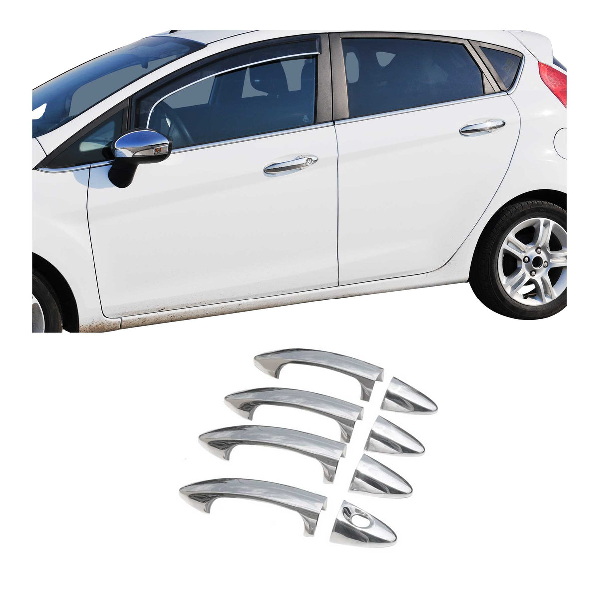 Chrom Türgriff Blende für Ford B-Max 2012-2019 Edelstahl 8tlg