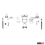 Innenraum Dekor Cockpit für VW Caddy 2003-2010 Carbon Optik 21tlg