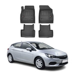 OMAC Gummi Fußmatten für Opel Astra 2015-2021 Premium TPE Automatten Schwarz 4x