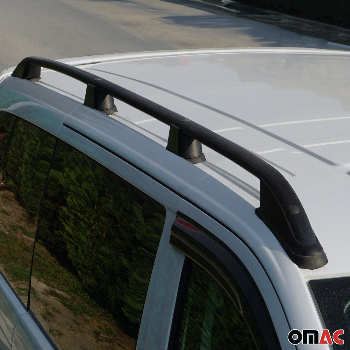 Dachreling Dachgepäckträger für VW Caddy Maxi 2010-2015 L2 Langer  Alu Schwarz
