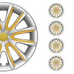 4x Radblenden Radkappen Radzierblenden für 16" Zoll Stahlfelgen Grau Gelb