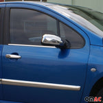 Spiegelkappen Spiegelabdeckung für Peugeot 407 2004-2010 Chrom ABS Silber 2tlg Namma Markt
