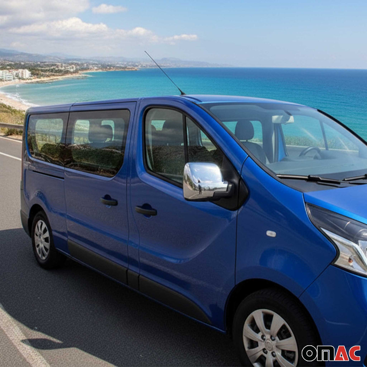 Spiegelkappen Spiegelabdeckung für Renault Trafic 2014-2026 Chrom ABS Grau 2tlg