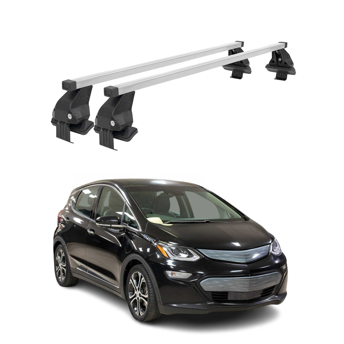 Menabo Dachträger Grundtäger für Chevrolet Bolt 2016-2024 50kg Stahl Silber 2x