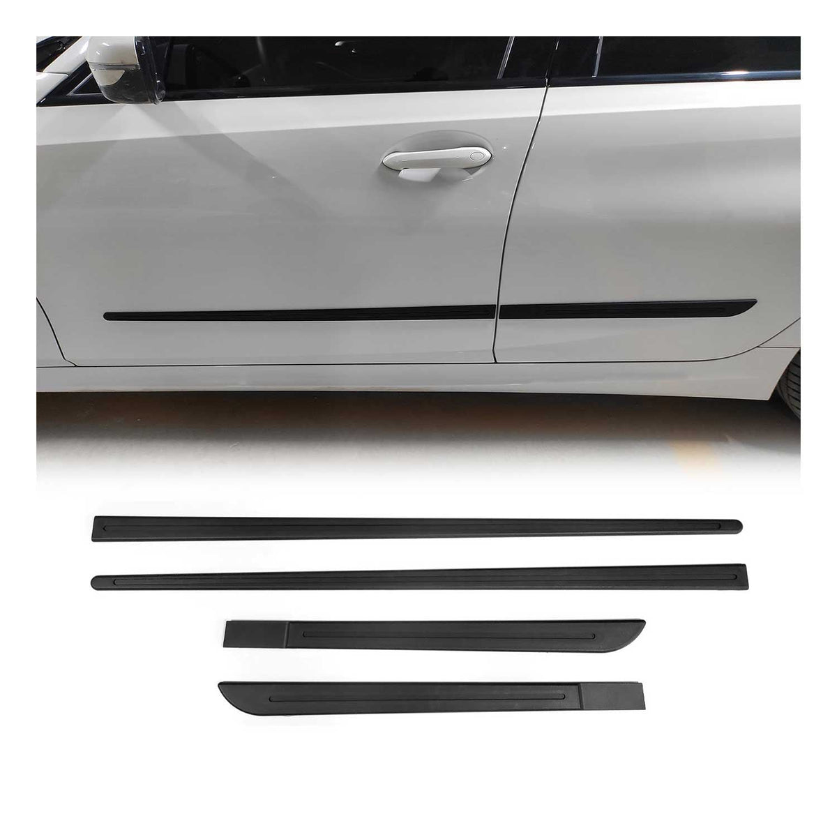 Seitentürleiste Türleisten Türschutzleisten für Suzuki Baleno ABS Chrom Matt