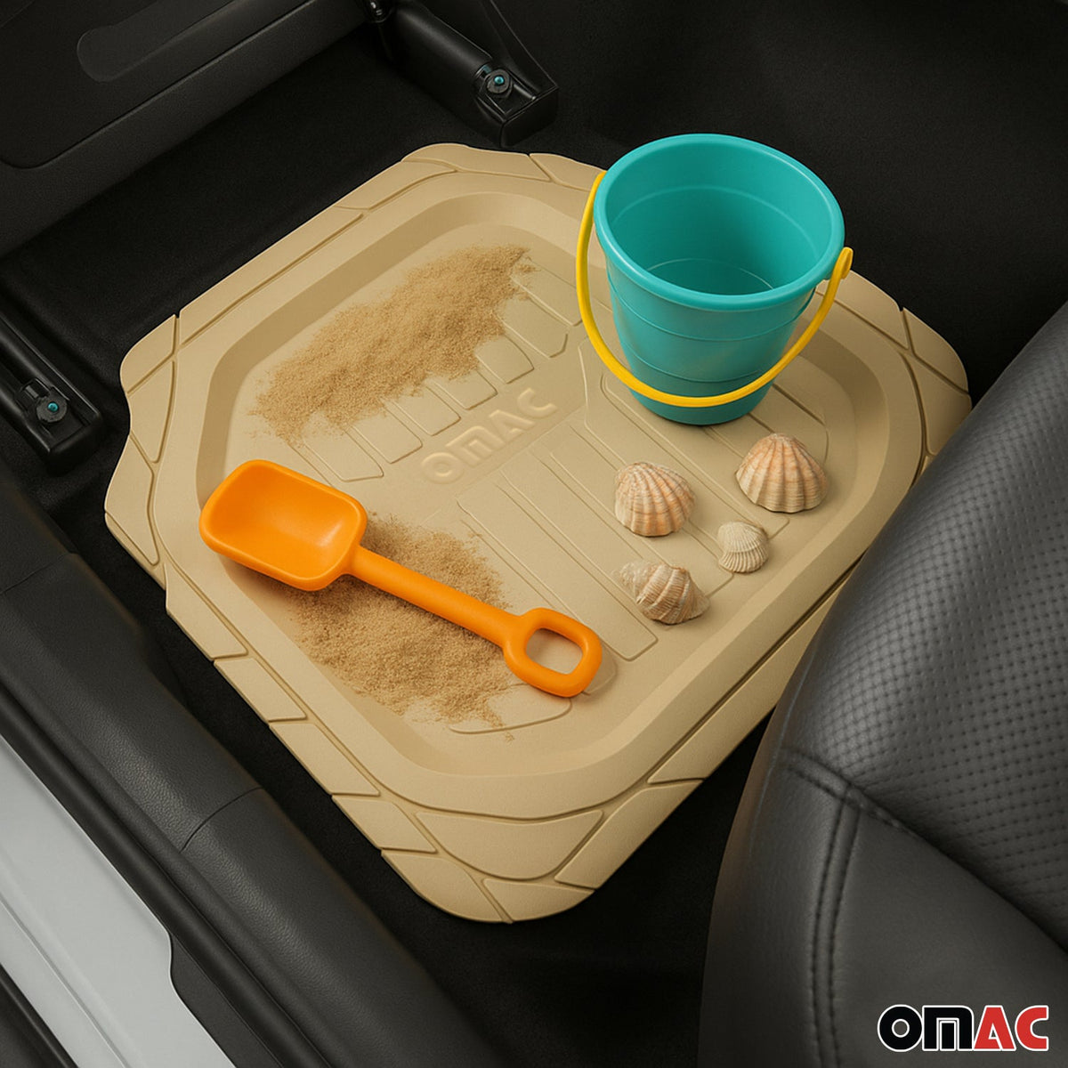 Fußmatten Automatten für Opel Corsa 3D Passform Hoher Rand Universal Beige